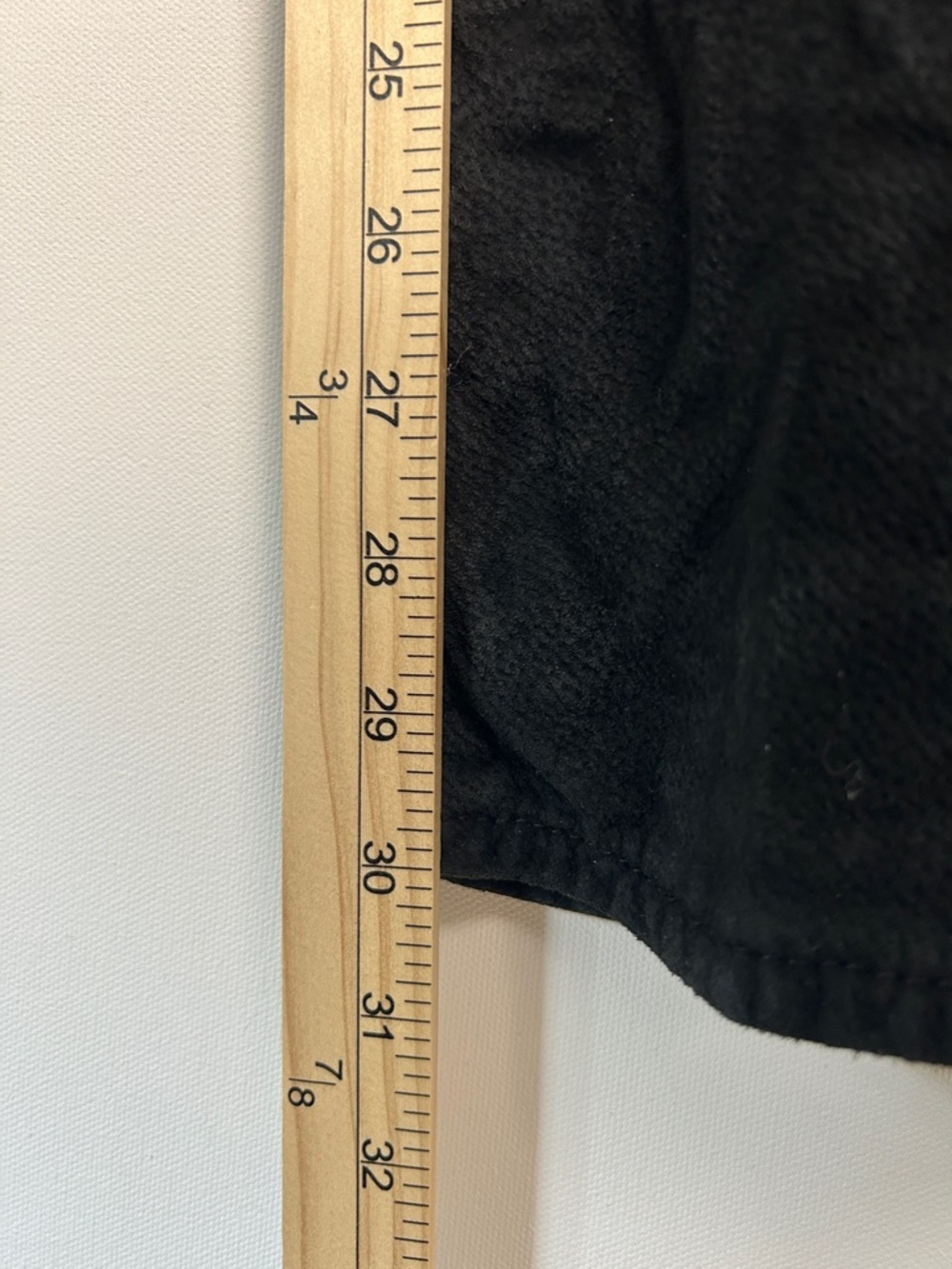 Vintage Skotts Black Suede Pants Jeans Washable High Rise Hipster Biker Size 28 - Picture 12 of 16